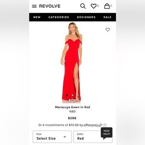 Maracuya gown in red